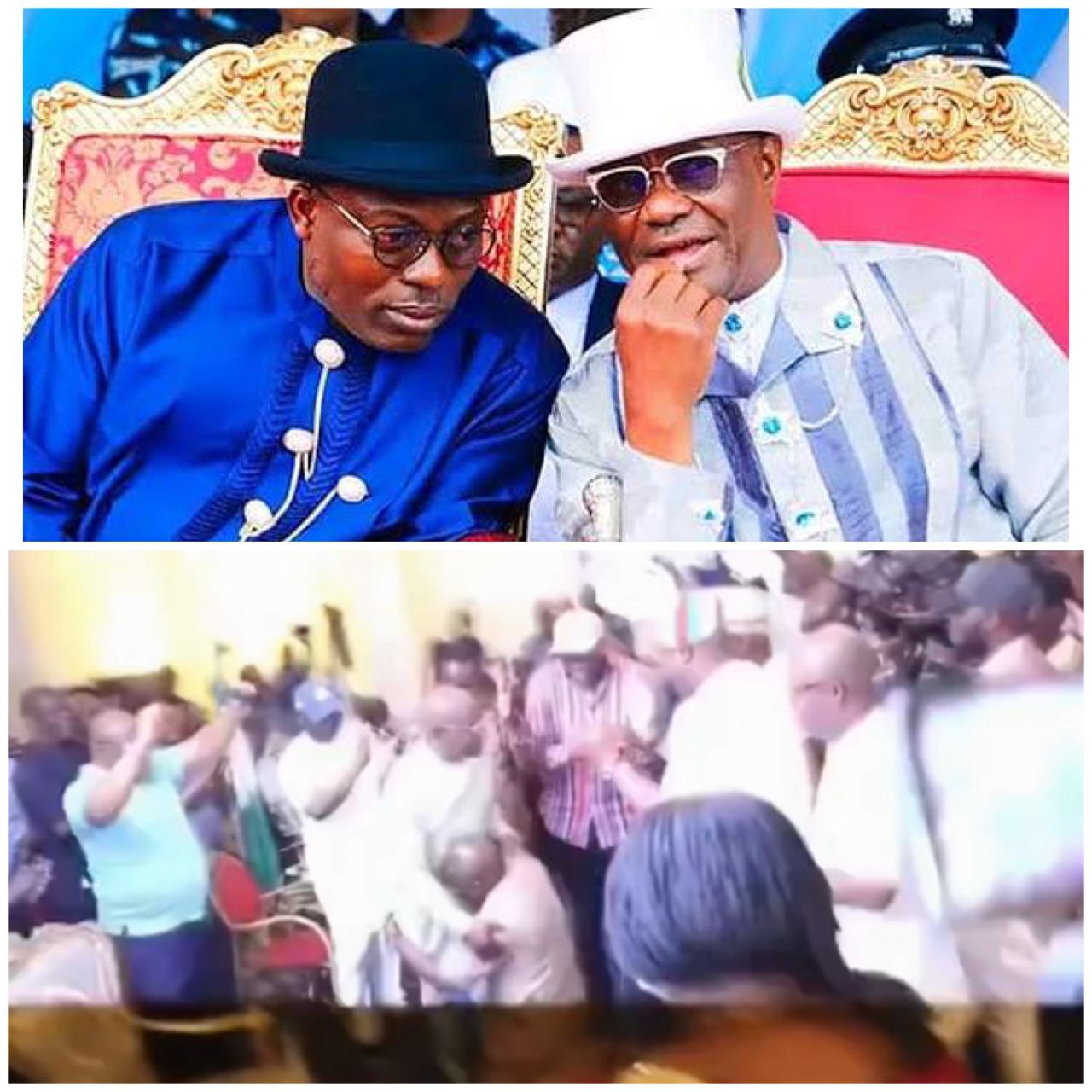 Nyesom Wike?s media aide, Lere Olayinka, mocks Gov Sim Fubara, as he shares throwback video of him kneeling to thank Wike shortly after he won the 2023 governorship election